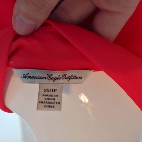 Juniors XS xsmall American Eagle dress peach sheer - Picture 6 of 8